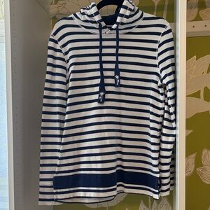 Tommy Bahama Hoodie Blue and White Striped